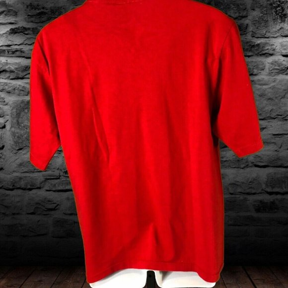 TOMMY HILFIGER SHIRT RED TEE SPELLOUT "HILFIGER" - Picture 3 of 7